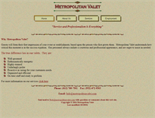 Tablet Screenshot of metropolitanvalet.com